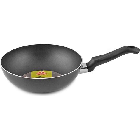 Pentola Wok Cucinotta Firenze con un manico Cm 28 nero (1/4)