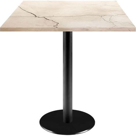 Table 70 x 70 cm - modèle Rome marbré lune blanche