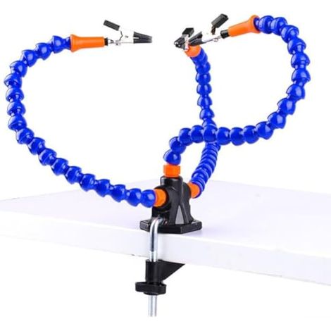 Outil de troisième main à souder avec 3 bras flexibles - Pinces en silicone - Clips en acier inoxydable pour réparation de modèle électronique (A) (1/5)
