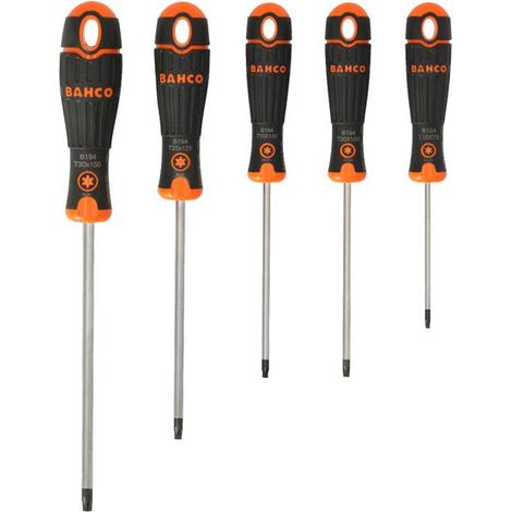 Bahco B219.025 Precision Screwdriver Set with T-Handle Sizes T10, T15, T20, T25, T30 – 5-Piece Professional Screwdriver Kit (1/3)