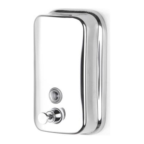 Dispenser di sapone manuale a parete in acciaio inox da 800 ml - Elegante dispenser di sapone ricaricabile, ideale per ristoranti, hotel, uffici e abitazioni. (1/5)
