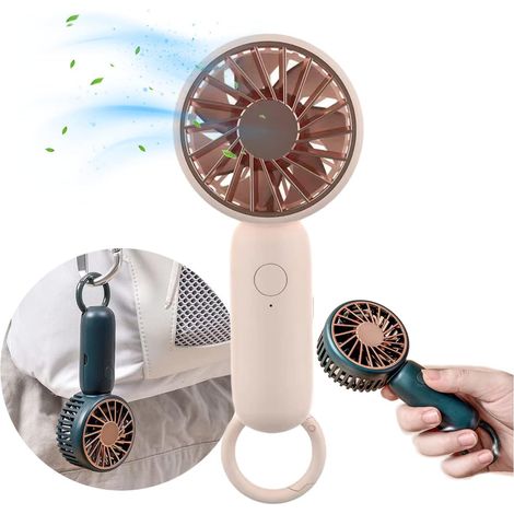 Mini ventilateur de bureau portable et puissant à 3 vitesses – Compact, léger, rechargeable par USB – Idéal pour les voyages et les activités de plein air (1/4)
