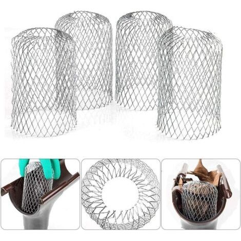 4PCS Filtres de Gouttire en Aluminium Gardes de Gouttire en Mtal Protections de Gouttire Extensible Crpine de Feuilles Protections de Tuyau de Descente pour Maison Avant-toit Foss (1/5)