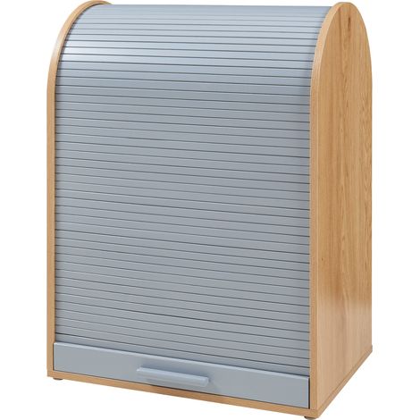 Armoire de bureau 80 x 60 x 40 cm étagère meuble de rangement basse meuble de rangement à rideau bambou gris
