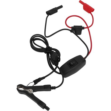 Testeur de courant parasite automobile, pince ressort en U, accessoire universel robuste, usage facile pour diagnostic de batterie et de fuite électrique. (1/5)