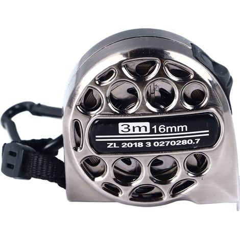 Mètre ruban rétractable en acier inoxydable de 3 m (9,8 pi) avec échelle double face pour usage domestique (1/5)