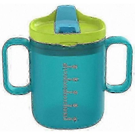 Auslaufsicherer Becher mit Strohhalm und Griffen für Erwachsene, ideal für Senioren, Menschen mit Behinderung oder Genesende nach einer Operation BPA-freie Trinklösung (1/5)