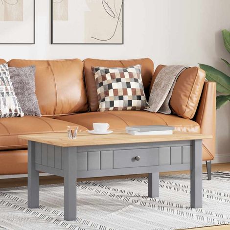 vidaXL Mesa de centro madera de pino estilo Panamá gris 100x60x43,5 cm (1/5)