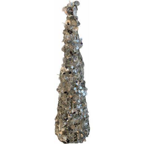 Cono Puntale con paillette per albero di natale H 46 cm. (1/2)