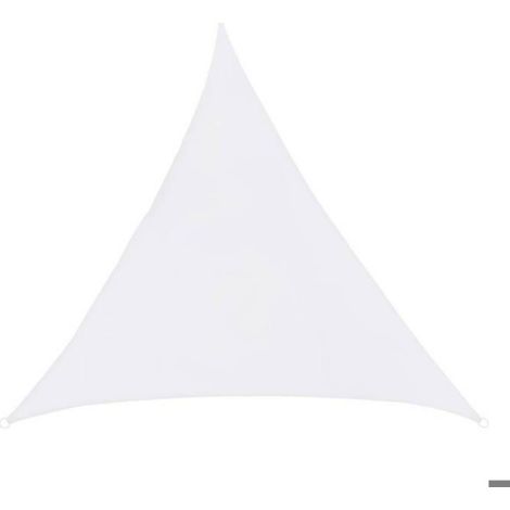 Voile d'ombrage triangulaire "Curacao" blanc 2x2x2m en polyester - Hespéride (1/5)