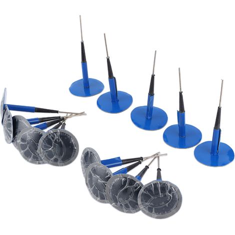 14 pièces 0,24 po Rustines Anti-Crevaison Pneus 250UL Bouchons Champignon Universels avec Gomme pour Auto Moto (1/5)
