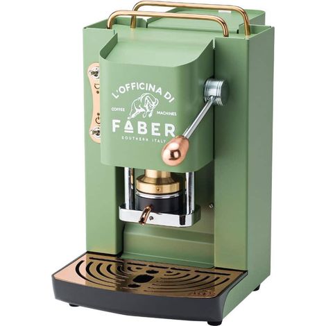 Faber PROGREENBASOTTELE Pro Deluxe Macchina da caffe' Cialde 1,3 L 15 bar 500 W colore Verde
