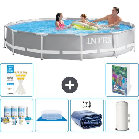 Prism Frame Pool Rund - 366x76 cm - 7-teilig S115
