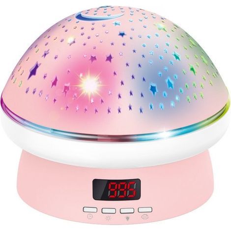 Réveil numérique à double alarme – Volume et luminosité réglables – Écran LED multicolore avec veilleuse – Fonction snooze et sauvegarde de la mémoire – Noir (1/5)
