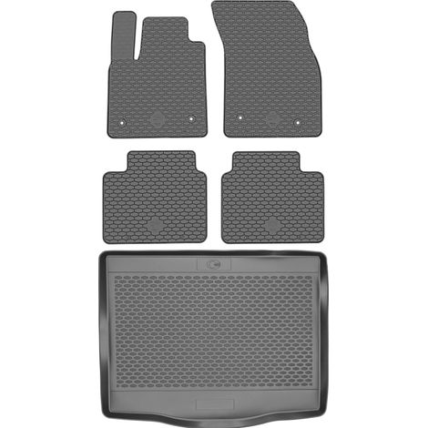 DOMA 290745 Baúl + DOMA 222154 Tapetes - Ford Focus IV Hatchback desde 2018, espacio para pies delantero FC - INSTALADO