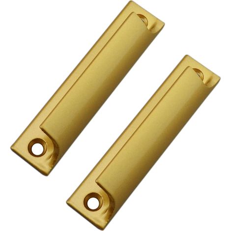 Tiradores para puertas correderas de balcón, puertas correderas y cajones, 2 piezas, color dorado. (1/5)