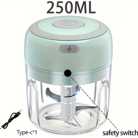 Hachoir de cuisine électrique acier inoxydable 250 ml 3 lames (1/4)