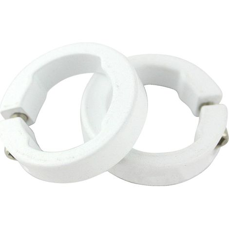 Lot de 2 anneaux de verrouillage blancs en alliage d'aluminium pour guidon de vélo, anneaux de poignée décoratifs de rechange tendance, accessoires de vélo (1/5)