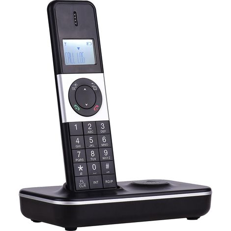 Bisofice Digitales Schnurlostelefon mit LCD-Display, Anrufer-ID, Freisprechfunktion, Konferenzschaltung und US-Stecker