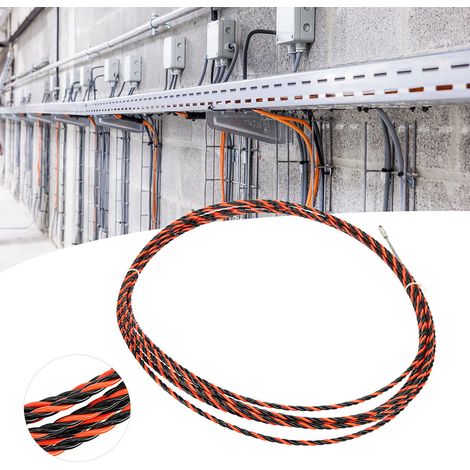 Enfile-câbles électrique, appareil d'enfilage de câbles pour électriciens avec 2 serre-câbles, 25 m (1/5)