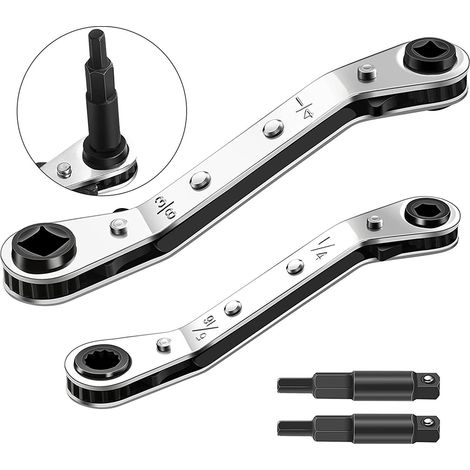 Clé à cliquet pour réparation de climatiseur série CT122, jeu de clés carrées 1/4-3/16-5/16-3/8 CT122+CT-122E (1/5)