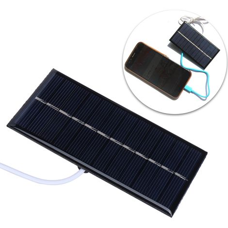 Panneau solaire 1W 6V en polysilicium, carte de charge solaire DIY pour jouets, lampes, pompes à eau (1/5)