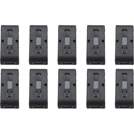 Lot de 10 câbles de ferrite pour suppression de bruit Ring Core - Filtre à clipser - Pour souris et clavier - Noir - 37 x 10 mm (1/5)