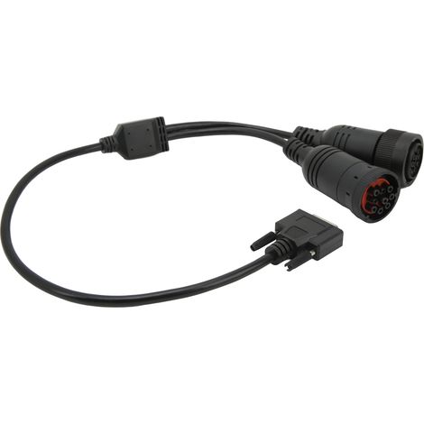Adaptateur de câble de diagnostic 14 broches vers 9 broches 457‑6114 en caoutchouc ABS haute flexibilité pour ET3 OBD2 317‑7485 (1/5)