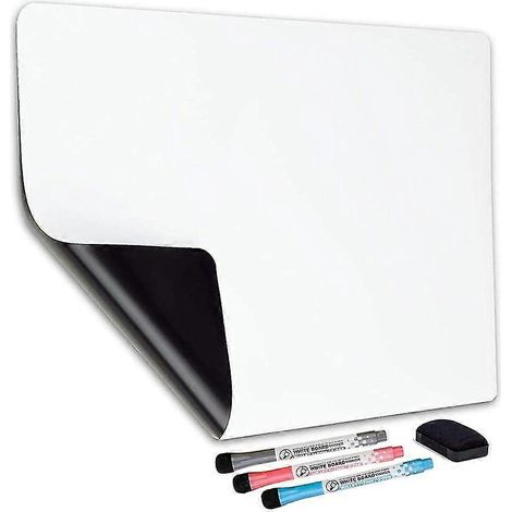 Tableau blanc magnétique pour réfrigérateur 2025 avec séchage et effaçable 3 marqueurs inclus tableau mémo pour réfrigérateur 2 (1/5)