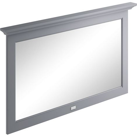 Bayswater Flat Bathroom Mirror 1200mm Wide - Plummett Grey (1/2)