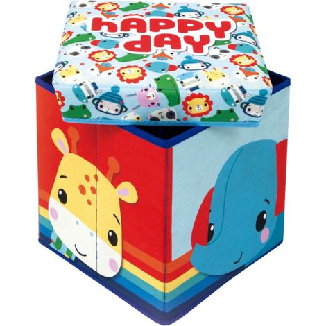 Tabouret de rangement cube Animaux - Happy Day Fisher Price