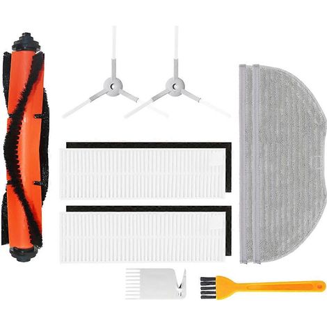Brosse à rouleau filtrante et lingette de nettoyage pour aspirateur robot-laveur Xiaomi Mijia Mi