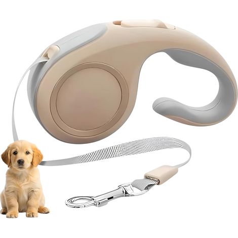 Laisse Chien Enrouleur Rétractable 5M – Poignée Confortable, Laisse Extensible pour Petit, Moyen et Grand Chien Jusqu’à 25 kg (1/4)