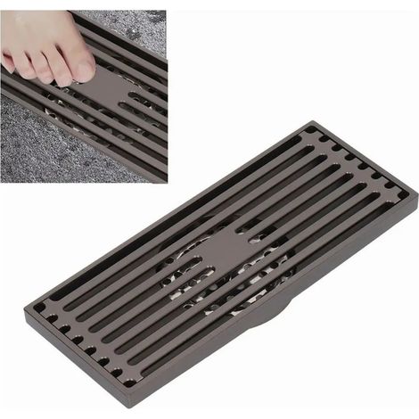 Grilles dvacuation de sol linaires en acier 8x3 pouces (1/5)