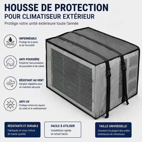 Housse de protection pour unité extérieure de climatiseur noir 433033 cm 43 30 33 12 × 11 × 3 cm 71 g – Livraison gratuite