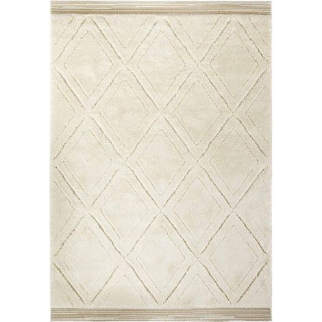 Tapis salon 120x170cm Beige Motif simple (1/5)