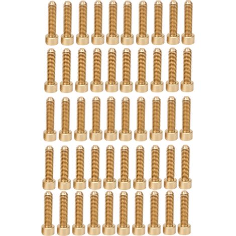 50 Stück Innensechskantschrauben, Kupferbefestigungselemente, Hardware-Werkzeuge, Industriebedarf, M6M6x25mm (1/5)