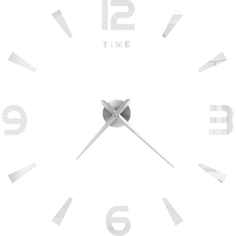 Reloj de pared, espejo acrílico, efecto 3D, mecanismo silencioso, bricolaje, decoración para sala de estar/oficina (1/5)