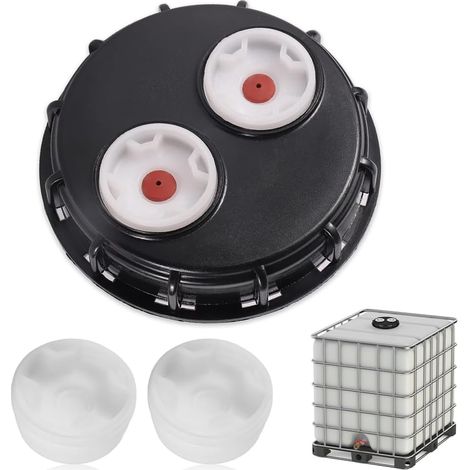 IBC-Tankdeckel, 163 mm – Belüfteter Deckel für IBC-Wassertanks mit zwei Belüftungslöchern – IBC-Tankzubehör mit 2-Zoll-Ersatzdeckel für Tanks (1/5)