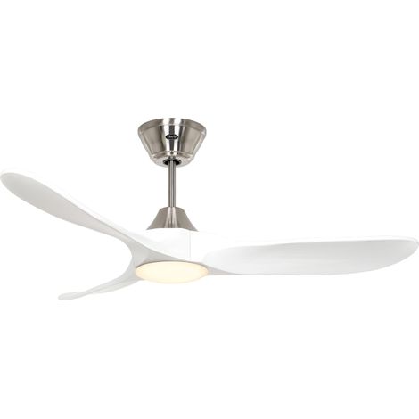 Ventilateur de plafond Eco Genuino DC 122 Chrome-Blanc LED