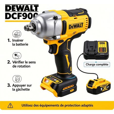 Akku-Schlagschrauber 20V MAX DEWALT DCF900 mit Abbruch-Drehmoment für Schrauben (1/5)