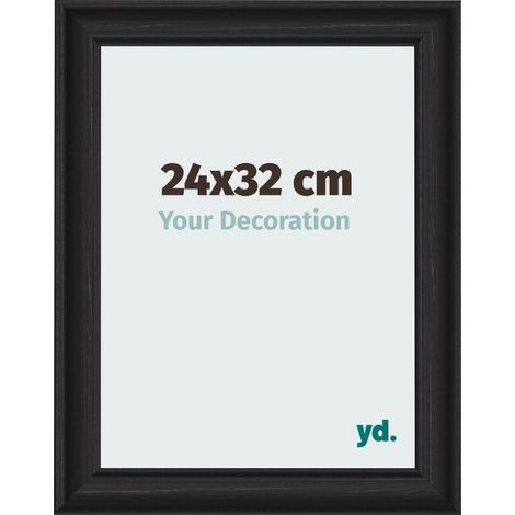 yd. - Cadre photo 24x32 - Noir Grain de Bois - MDF - Lazio