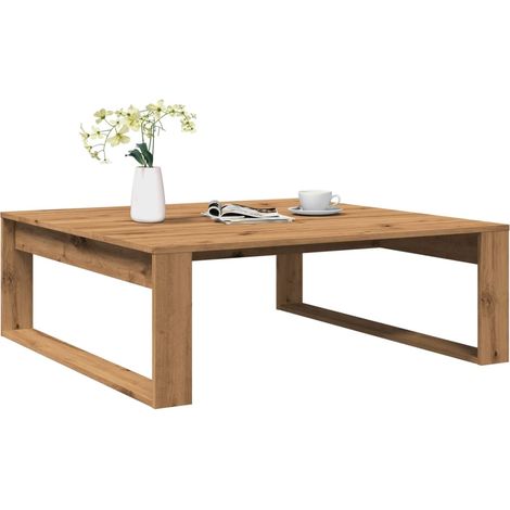 Mesa de centro madera de ingeniería roble artisan 100x100x35 cm vidaXL