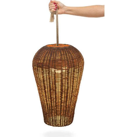SAONA 50 cm Hängeleuchte mit warmem LED-Licht und wiederaufladbarem Akku. Hergestellt in Spanien (1/4)