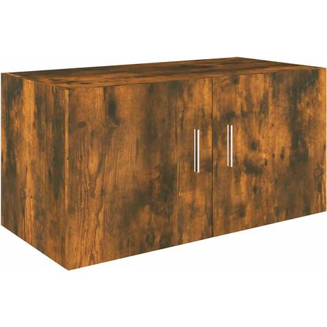 Armoire murales Design moderne, Armoire Etagère de rangement, Chêne fumé 80x39x40 cm Bois d'ingénierie OIB3504E (1/5)