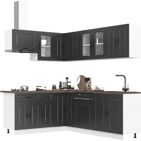 vidaXL Ensemble d'armoires de cuisine 11 pcs Kalmar bois d'ingénierie (1/5)