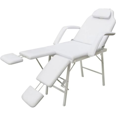 Vidaxl – Fauteuil de traitement facial portable en similicuir – Dimensions 185x78x76 cm – Dossier inclinable 45° – Sac de transport inclus