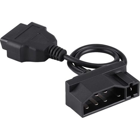 Cavo diagnostico OBD II, adattatore in plastica nera resistente al calore da 40 cm per interfaccia femmina -Crezuo