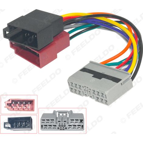 Connecteur double pour câble d'alimentation modifié ISO compatible avec Honda, Mitsubishi, Peugeot 4007/Citroën C-Crosser