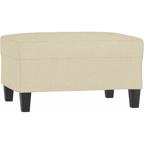 vidaXL Reposapiés de tela crema 70x55x41 cm (1/2)